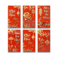 Paquet rouge de l'année chinoise Eew impression d'enveloppe de bourrage d'argent comptant personnalisée pour l'emballage d'argent du nouvel an