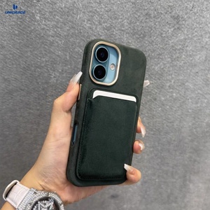 Étui en <span class=keywords><strong>Alcantara</strong></span> pour <span class=keywords><strong>iPhone</strong></span> <span class=keywords><strong>14</strong></span> <span class=keywords><strong>Pro</strong></span> Max, étui pour <span class=keywords><strong>iPhone</strong></span> 17, porte-cartes pour <span class=keywords><strong>iPhone</strong></span> 18, étui portefeuille en cuir - Product Image 4