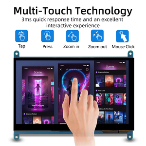 7นิ้วหน้าจอสัมผัส IPS LCD capacitive ความละเอียด800X480สำหรับราสเบอร์รี่ Pi <span class=keywords><strong>3</strong></span> 4 5 - Product Image 2