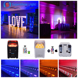 Éclairage de scène sans fil <span class=keywords><strong>pour</strong></span> éclairage de fête, 6x18W, lumière LED, RGBWA + UV, <span class=keywords><strong>prix</strong></span> bas - Product Image 4