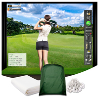 Pantalla de Impacto para Simulador de Golf, Pantalla de Proyección Premium para Monitor de Lanzamiento con Visualización HD, Pantalla de Práctica Interior para Recinto y Red