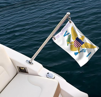 Drapeau des Îles Vierges (États-Unis) 3x5 pieds, polyester de qualité supérieure, résistant, pour intérieur/extérieur, avec rayures cousues et œillets en laiton