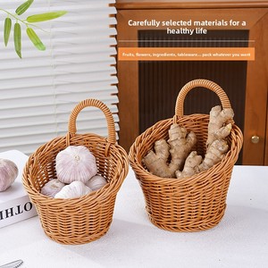 Round PP Rattan Hanging <strong>Wall</strong> Basket Nested Set <strong>Wicker</strong> Storage Caddy Knife Wedding Decoration &amp; Supplies Paintings and <strong>Wall</strong> <strong>Arts</strong> - Product Image 3