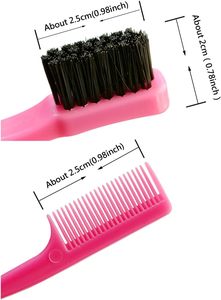 Brosse professionnelle double face imperméable en nylon pour le contrôle des bords des cheveux de bébé, 8 couleurs, douce et durable – Vente chaude - Product Image 3