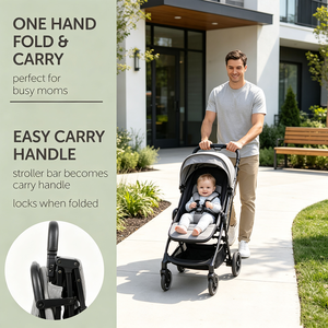 Lightweight Baby Stroller Airplane Carry on Compact Travel <b>Foldable</b> Infant <b>Cart</b> for Newborn Toddler Portable Umbrella Stroller - Product Image 2