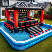 360 gonflable personnalisé famille arrière-cour piscine Bar avec tente usine publicité gonflables