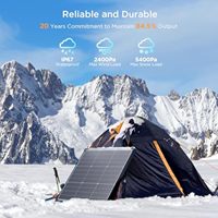 Panneau solaire monocristallin demi-cellule BIPV Maxsolar MAX-RG50 50W 20.6V, efficacité 23%-26%, pour caméra de sécurité CCTV IP67, verre PV 25 ans