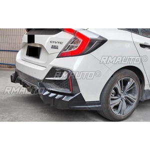 สำหรับ Honda Civic 2016-2021 Hatchback สไตล์ Mugen ชุดแต่งกันชนหลัง ลิปสปอยเลอร์ ดิฟฟิวเซอร์ สปอยเลอร์มุมกันชน ชิ้นส่วนตกแต่ง - Product Image 5