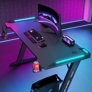 Computer Home Office Desk Height Adjustable Computer Desk Gaming <strong>Table</strong> <strong>Pc</strong> <strong>Table</strong> With Rgb Light Game <strong>Table</strong> With Light - Product Image 5