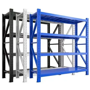 Factory Made High Quality Duty Easy Assembly Duty Metal Shelf Storages Rack Warehouse Storage Rack