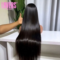 Perruque Lace Front en Cheveux Humains 13x5 Lisse Densité 200% Brésilienne Vierge Pré-Pluckée Sans Colle Dentelle Transparente Ligne de Cheveux Naturelle