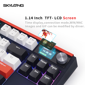 คีย์บอร์ดกลไกไร้สาย <span class=keywords><strong>SKYLOONG</strong></span> GK87pro รุ่นเยาวชนหน้าจอ TFT-LCD ขนาด1.14นิ้วสวิตช์ KTT 3600mAh 3โหมด TKL สำหรับ <span class=keywords><strong>Skyloong</strong></span> - Product Image 5