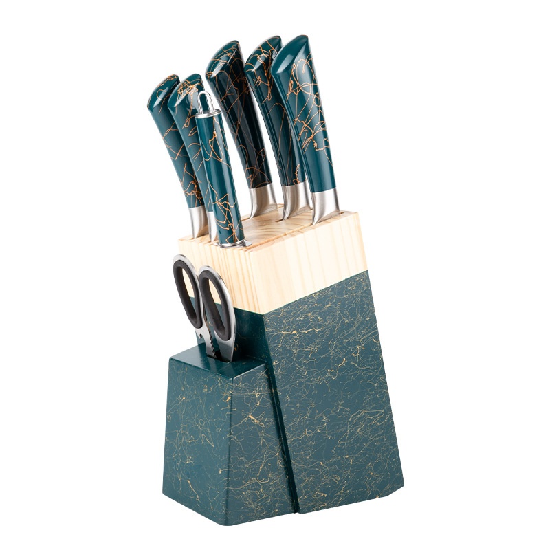 8-piece seahorse hollow handle knife set