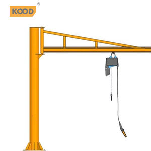 1 tonelada 2 toneladas 360 grados giratorio montado en el suelo polipasto eléctrico Control remoto inalámbrico Vertical Portal marco voladizo grúa - Product Image 5