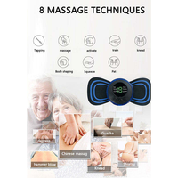 Masseur électronique à impulsions, mini masseur pour le dos, les épaules et le cou, appareil de massage corporel intelligent, soulagement de la douleur au cou, masseur de cou en forme de papillon