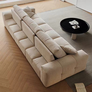 Hiện Đại Tối Giản Thiết Kế Mới Có Thể Điều Chỉnh Trở Lại Phòng Khách <span class=keywords><strong>Sofa</strong></span> Lớn Vải <span class=keywords><strong>Sofa</strong></span> Thiết Lập Khả năng đàn hồi Cao Miếng Bọt Biển Ghế Pad Giá Rẻ Bán - Product Image 4