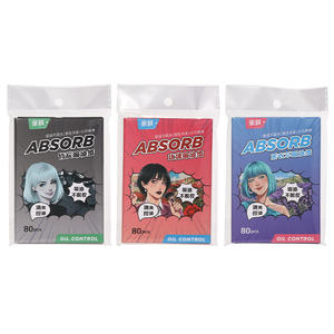 LMLTOP Feuilles absorbantes pour le contrôle du sébum 80 pièces, papier absorbant pour le visage parfum thé vert, soin du visage au charbon de bambou - Product Image 3