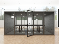 Cabine de réunion insonorisée préfabriquée acoustique mobile pour hôtel, travail, jardin, intérieur, 10 à 16 personnes