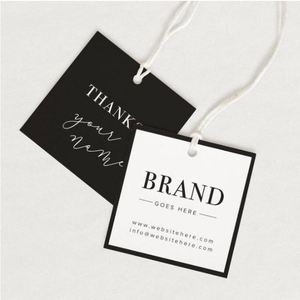 Custom Swing <b>Tags</b> Luxury Garment Printed logo Name Hanging <b>Tag</b> Recycled Paper Hangtags Clothing <b>Tag</b> - Product Image 3