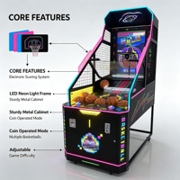Machine d'arcade de tir au basket-ball à monnayeur pour usage commercial en intérieur