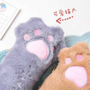 Trousse à crayons en peluche patte de <span class=keywords><strong>chat</strong></span> mignon de grande capacité Sac de papeterie élégant Idée cadeau parfaite <span class=keywords><strong>pour</strong></span> les étudiants - Product Image 4