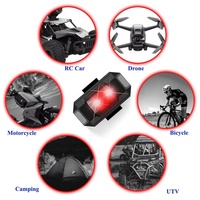 Feux stroboscopiques LED universels pour moto, 7 couleurs, avertissement nocturne pour drone, recharge USB pour voiture, moto, vélo