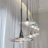 Offre Spéciale design moderne ondulation LED lampes suspendues petit lustre LED pour hôtel Style nordique pour escalier couloir chambre