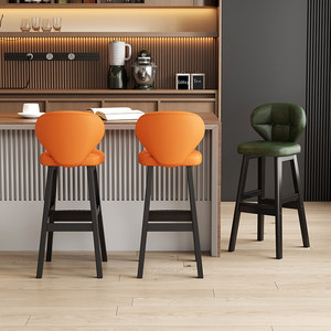 Sgabello da Bar Regolabile e Pieghevole in Bambù, Moderno e Semplice, per Uso Domestico, Sgabello Alto con Schienale per <span class=keywords><strong>Isola</strong></span> Cucina, Sedia Alta per Reception e Cassa - Product Image 2