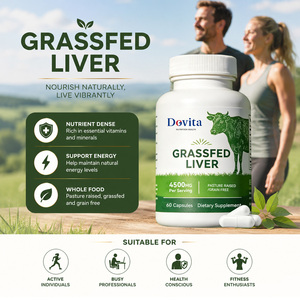 OEM ODM One Stop Service Grass Fed Beef <b>Liver</b> Capsules Pasture Raised Non GMO Energy Skin Nails Care 120 Gluten-Free Immune - Product Image 3