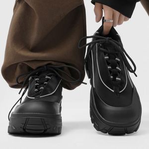 Chaussures de marche décontractées à lacets pour hommes JiuZhou Printemps 2025, nouvelle collection, semelle épaisse, design rétro, amortissantes, respirantes, souples et anti-odeur - Product Image 6