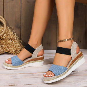 Nuevas Sandalias Casuales Ligeras de Mujer con Nudo de Mariposa y Suela de Cáñamo, Boca de Pez, Plataforma Gruesa H-820 (Colección 2025) - Product Image 4