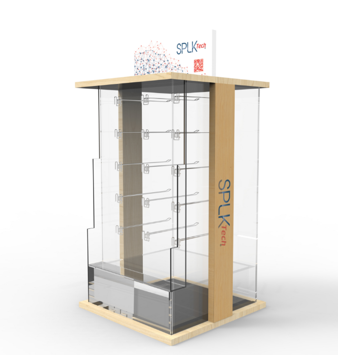 Apache Customized Modern Acrylic Storage Floor Cigarette Pack Counter Display Stand with Custom Color & Logo for Smoke Shops — view 5