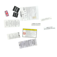 Étiquette de shampooing en nylon semi-transparent holographique de qualité supérieure, durable, avec code-barres, autocollant transparent laminé mat