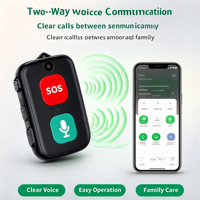 Pendentif de surveillance à distance D1 pour personnes âgées, pendentif SOS portable pour les parents âgés, traceur GPS, appel bidirectionnel, dispositif d'alerte médicale pour les personnes âgées