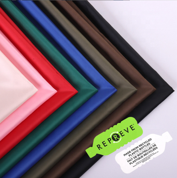 RPET Fabric From Bottles / Repreve / 100% Recycled 100 Polyester Taffeta Sustainable Recycled Polyester Fabric