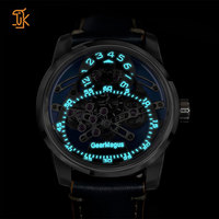 Montres pour hommes avec mouvement automatique mécanique Sellita SW200, bracelet en cuir, cadran à aiguilles, boîtier en acier inoxydable, de luxe télescopique