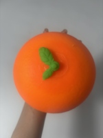 Mainan Buah Jeruk Squishy Jumbo 14cm Grosir, Bahan TPR, Usia 5-7 Tahun & Dewasa - Lembut, Lambat Mengembang, Pereda Stres, Mainan Sensorik