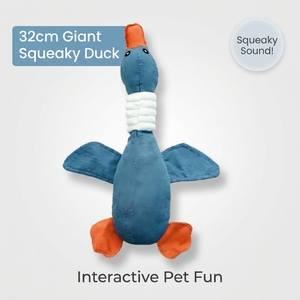 Interactive <b>Large</b> Dog Toy Low Frequency Grunting Hippo Duck Corgi Squeaky Plush 4.Heavy Duty Grunting Plush Dog Toy <b>Large</b> Animal - Product Image 5