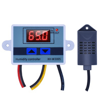 Contrôleur d'humidité numérique LED DC12V 220V 24V 48V, hygromètre, humidification et déshumidification à humidité constante XH-W3005