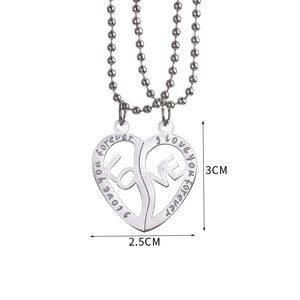 Stainless Steel <b>Couple</b> Heart Pendant Charms | Mixed Love Designs for <b>Necklace</b>|Valentine's Day Anniversary Birthday Gift for Love - Product Image 5