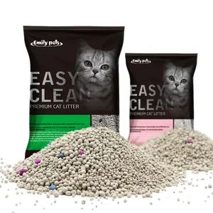 2023 Emily pets EASY CLEAN Pet Fournisseur d'or en vrac Contrôle des odeurs en gros Arena Gato Bentonite Litière pour chat