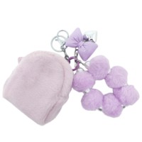Sacs Pom Pom en Gros, Mini Porte-Monnaie Porte-Cartes, Porte-clés de Luxe en Fourrure Populaire, Petit Portefeuille avec Pendentif, Sac à Main en Peluche pour Femmes et Filles