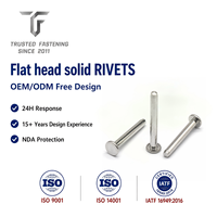 Rivets plats en acier inoxydable TianFang pour clips de montage solaire, finition passivée, devis rapide, fourniture OEM, commandes en gros