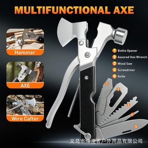 Kit de survie en plein air 27 en 1, kit d'urgence multifonction pour le camping en milieu sauvage, équipement compact portable en acier inoxydable - Product Image 5