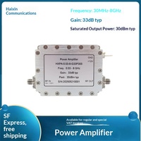 Amplificateur de puissance RF/micro-ondes ultra large bande 30 MHz-8 GHz, gain de 33 dB, puissance de sortie de 1 W, en stock en Chine, expédition immédiate