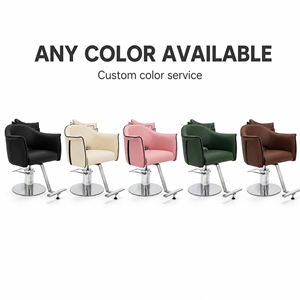 Modern Barber Salon <b>Chair</b> Adjustable Height Swivel Styling <b>Chair</b> Upholstered Beauty Seat for Hair Studio - Product Image 2