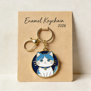 Vibrant Antique Bronze Enamel Key Tags with Short Chain for Festival Giveaways - Product Image 5