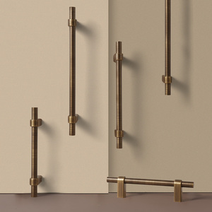 Maniglie <span class=keywords><strong>per</strong></span> <span class=keywords><strong>Mobili</strong></span> da Cucina in Ottone Massiccio H59, Maniglie <span class=keywords><strong>per</strong></span> <span class=keywords><strong>Mobili</strong></span> in Bronzo Spazzolato 96 128 160mm, <span class=keywords><strong>Ferramenta</strong></span> <span class=keywords><strong>per</strong></span> Ante Armadio in Bronzo Anticato - Product Image 2
