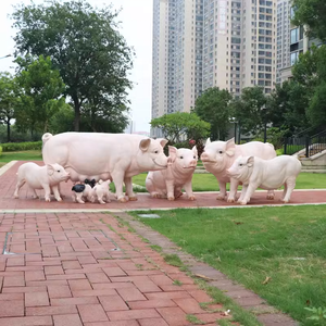 Usine personnalisée <span class=keywords><strong>cochon</strong></span> statue animal volaille sculpture pour la décoration de la maison ferme jardin décoration - Product Image 3