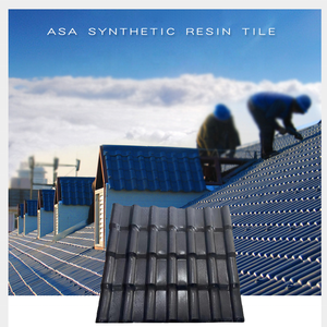 Современный дизайн Изолированный УФ ПВХ кровельный лист ASA экологическая римская гофрированная полимерная панель Черная синтетическая смола черепица - Product Image 5